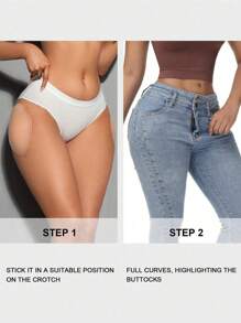 1 Pair Reusable & Washable Hip Enhancer Pads, Thickened Seamless Butt Lift Pads For Natural Appearance