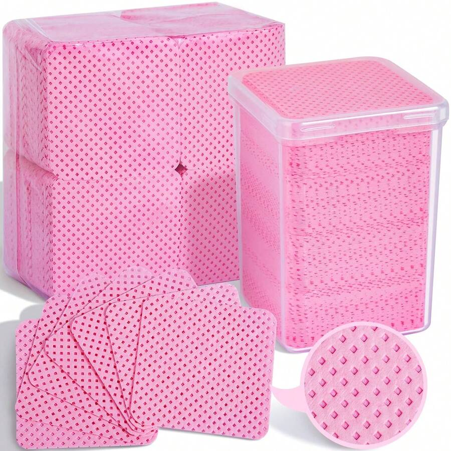 200pcs Non-Woven Nail Polish Remover Wipes, Lint-Free Nail Cleansing Wipes, Absorb Eyelash Extension Glue Cleaning Wipes, Manicure Supplies