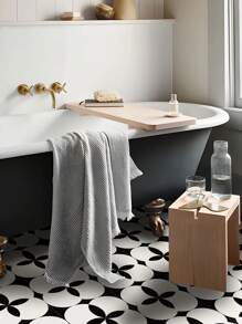 6 PCS Vinyl Floor Tiles, Removable And Waterproof Flooring Tiles For Renters, Stick On Floor Tiles For Bathroom