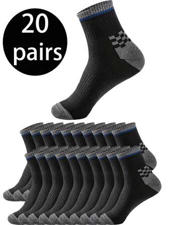20/10/5/3/1 pares de calcetines tipo tripulación para hombre, suaves, elásticos, cómodos y transpirables, adecuados para hombres y mujeres para uso diario, en todas las estaciones. Calcetines deportivos tipo tripulación para hombre, calcetines de baloncesto, sencillos y versátiles para uso diario