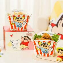 CRAYON SHINCHAN Bol ceramic creativ pentru chipsuri de cartofi Crayon Shin-Chan, bol pentru salată de fructe drăguț, asemănător desenelor animate, bol mare pentru tăiței instant, aspect comercial de înaltă calitate