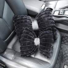 1pc Car Plush Seat Cushion Plush Anti Slip Comfortable Half Pack Seat Cushion Protective Cover, Suitable For Use In Autumn And Winter Seasons