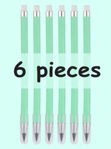 24/6pcs Personalized Customized Eternal Pencil, Personalized Customized Text, Pencil That Cannot Be Finished Without Sharpening, Advanced Technology Pencil With Rubber, Macaron Durable Creative Pencil, Essential Stationery For Back To School Season, Student Stationery, Customized Pen