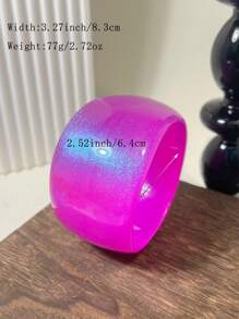 1pc Women's Charm Purple Series Asymmetrical Round Bracelet, Sexy Design Suitable For All Year Round Wear And Party Gift