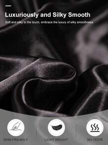 2/3pcs Fitted Sheet Set, Bedding Set, Satin Bed Sheet Set, Mattress Cover Set, Solid Color Skin-Friendly Bed Cover Set, Lightweight And Silky Smooth, Soft And Comfortable Bedding For Bedroom, Mattress Protector For Bedroom Decor, 1 Bed Sheet With 1/2 Pillowcases, Deep Pocket, For Single/Twin/Full/King/Queen Bed Sizes, Machine Washable, For Father's Day Gift, Perfect Holiday Gift