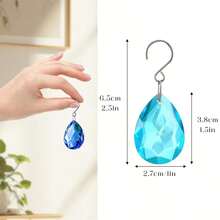 12 pièces/paquet Prismes de Suncatcher en cristal de 38 mm Bauhinia multicolores Cristaux de lustre de remplacement Perles de verre pour décoration de fenêtre suspendue