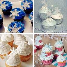 1pc, A Variety Of Snowflakes For Christmas Tree Cake Molds, Used For Christmas And Festival Cake Decoration, Chocolate, Soap, And Baking Process Molds Christmas Pajamas Christmas Decor - Multicolor - View 9