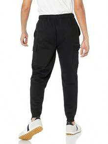 Essentials Men's Cargo Fleece Jogger Sweatpant - Black - View 2