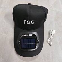 Solar Powered Fan Sunshade Hat, Dual Power Supply, Portable, Versatile, Unisex Summer Outdoor Beach Sun Protection Creative Baseball Cap