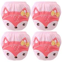 4pcs Baby/Toddler Reusable Potty Training Pants, Absorbent Underwear, Cloth Diapers, Suitable For Boys And Girls, Kids Training Pants, Potty Training Seat, Children's Underwear Gift - Multicolor - View 15