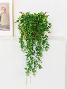 1PC Artificial Hanging Plant, Fake Hanging Plant, Potted Green Plant, Artificial Eucalyptus, Mandala Vine Potted Plant, Suitable For Indoor And Outdoor Decoration Of Family Gardens, Weddings, Parties, UV Resistant Greening, Fake Decorative Flowers, Leaves, Tropical Leaves, Suitable For Weddings, Gardens, Courtyards, Window Boxes, Farmhouse Decoration, Green Fake Plants, Valentine's Day Party Decoration, Valentine's Day, Gifts