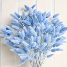 60/120 piezas de Rabo de Conejo Blanco de 17" - Paquetes de Hierba Lagoulus para Decoración Bohemia del Hogar, Cocina y Boda | Perfecto para Navidad, Pascua, Día de San Valentín, Acción de Gracias y Regalos de Graduación, Decoración de Otoño