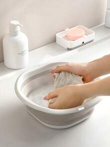 3/1 件便携式折叠盆，大容量折叠洗脸盆，浴室收纳，浴缸托盘，适合家庭、宿舍、学生、婴儿、旅行，用于洗脸、洗衣服、洗脚，夏季返校家居浴室装饰