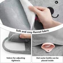 SANHIGHEND 三合一可穿戴热水袋腰带，柔软毛绒腰带套橡胶 1L 环绕式热水袋，用于颈部、肩部、腰部、腿部温暖缓解经期疼痛，开学返校