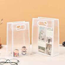 Set de 2 bolsos de mano transparentes de plástico negro + blanco, bolsas de regalo de PVC personalizadas tipo , adecuadas para regalos de boda