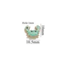 20pcs Stainless Steel Fashion Colorful Cake Seahorse Star Crab Small Pendant Tail Chain Pendant DIY Necklace Bracelet Jewelry Accessories Making