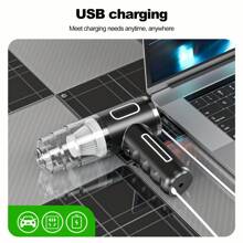 Aspiradora de mano, aspiradora de coche con fuerte potencia de succión, inalámbrica y recargable con gran rendimiento - Aspiradora portátil para hogar y coche