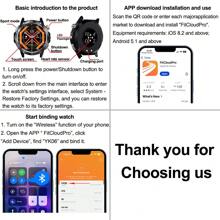 GUHUAVMI 1pc Outdoor Sports Smart Watch, 1.53inch HD Screen, With LED Flashlight, Wireless Call, Info Push, Compass, Heart Rate/Sleep Monitoring, Fitness Tracker Smartwatch, IP67 Waterproof Watch For Men Women, Suitable For Android IOS