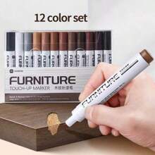 12pcs Furniture Repair Marker Pen Set, Repairing Scratches, Cracks, And Nail Holes On Wood Floors And Furniture, Waterproof And Durable,Back To School Supplies, School Stuff, First Day Of School