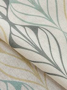 1 件奢华欧式简约薄纱短窗帘，三色几何线条和叶子图案田园设计，适用于厨房、餐厅、客厅、卧室、办公室和洗衣房装饰