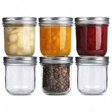 KAMOTA Wide Mouth Mason Jars 10 Oz 10oz Mason Jars Canning Jars Jelly Jars With Wide Mouth Lids And Bands Ideal For Jam Honey Wedding Favors Shower Favors Baby Foods 6 PACK - Clear - View 6