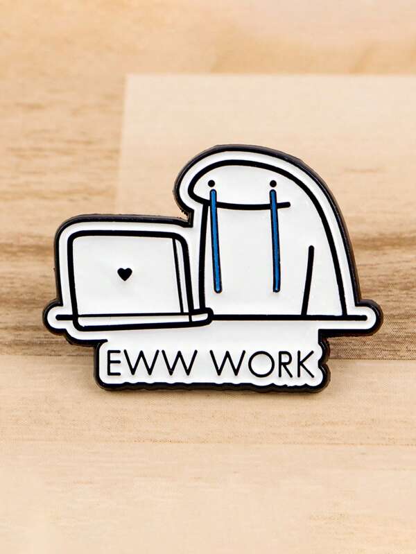 1PC Funny Work Quotes Enamel Pins Cartoon Brooches Badge Lapel Pin For Backpack Clothes Accessories Fashion Jewelry Gifts