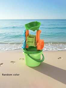 1 Set Of Children's Beach Toys, Digging Sand Digging Soil Play Water Material , Including Buckets, Sand Leakage Windmill, Shovel, Rake, Etc., Color Random, Suitable For The Beach Beach Outdoor Sand Play, Suitable For 3-6-12 Years Old Baby Boy Baby Girl Baby Shovel Bucket Leakage Sand Sand Sand Pool