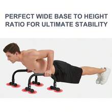 Push Up Bar 9.5 High Parallettes Bars No Wobbling Dip Bar For Handstand Planche LSit Strength Training Calisthenics Equipment For Home Gym SH PO - Black - View 5