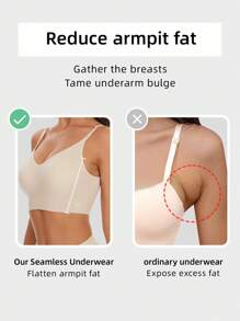 Sujetador sin costuras, sin espalda y sin tirantes para mujer - Taza delgada y transpirable, tirantes ajustables y convertibles, soporte ligero (ideal para talla A/B) - Boda, vestido formal, camiseta interior, ropa de verano, lencería nupcial