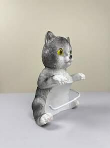 Adorable Cat-Shaped Paper Towel Holder - Freestanding,Funny Paper Towel Roll Storage - Cute Bathroom Decor, Plastic,Perfect For Bathroom Use,Towel Holder For Bathroom,Light Luxury Metal Tissue Box