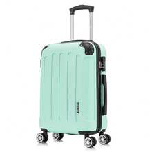 ABS Cabin Suitcase 55x40x20cm (40L) - Small Trolley Hand Luggage - 4 Double 360° Spinner Wheels - Hand Luggage | Heavy Duty | Durable | With Telescopic Handle | Ideal For Business Travel & Vacation | For Men & Women - Yellow/Navy/Black/Silver/Red/Pink/Rose Gold/Turquoise/Mint/Purple/Green - 薄荷綠 - 查看 1