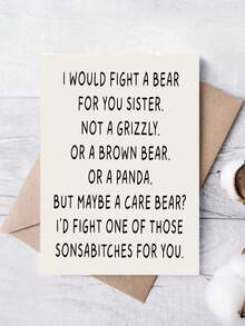 1 Set Meaningful Birthday Greeting Card, Funny Sister Birthday Card For Bestie, Best Gift For Friend, Birthday Card, Small Business Supplies, Thank You Card, Birthday Gift, Unusual Items, Gift Card, Christmas Gift, School Supplies,Back To School - Sisters - View 11