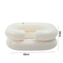 1pc Inflatable Shampoo Basin Bedside And Bed Portable Shampoo Basin, Suitable For The Elderly, Disabled, Pregnant Women, Injured, Bedridden, And Disabled. Lightweight Shampoo Basin With Shampoo Sink, No Bending Down To Wash Hair, Foldable Lying Down Shampoo Pillow, PVC Shampoo Basin, Built-In Beige Bedridden Pregnant Bed Bathtub - Multicolor - View 6