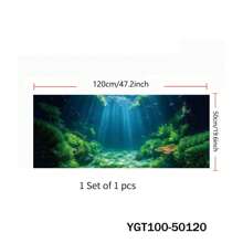 Sunshine Seaweed Themed Aquarium Background Painting, Terrarium Sticker, Create A Fantasy Underwater World For Fish And Shrimp, Aquarium Accessories, Aquarium Decoration