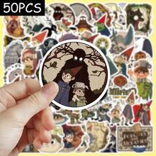 50 张花园墙贴人物贴纸 - 防水，哑光饰面，适用于吉他、滑板和行李装饰、卡通涂鸦贴纸、学校用品、返校