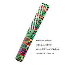 6 件沙龙发刷套装，包含尾梳、女士发刷、男士发刷、纹理刷，采用 PC 材料制成，防静电且耐热，时尚图案，适用于发型设计和大量发量，返校、旅行度假必需品，女士发饰 - 隨機顏色 - 查看 5