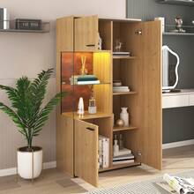 Mobile TV moderno, effetto bianco e legno, 180 x 50 x 38 cm, design minimalista