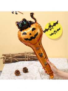 16 pièces de ballons en feuille d'aluminium aléatoires en forme d'araignée, de citrouille, de crâne, de fantôme, de chat pour la décoration d'Halloween, le Jour des Morts, un anniversaire, les ornements de maison hantée