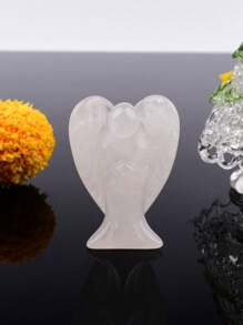 1 Peça Decoração de Anjo de Cristal de Quartzo Natural Esculpido à Mão, Espécime Mineral, Decoração Doméstica/de Quarto, Adequado como Presente de Feriados