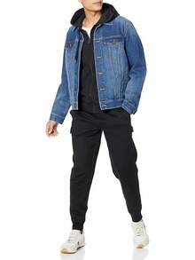 Essentials Men's Cargo Fleece Jogger Sweatpant - Black - View 4