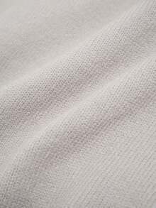 Men's Casual Solid Color Stand Collar Zip-Up Sweater, Versatile & Minimalist - Light Grey - View 7