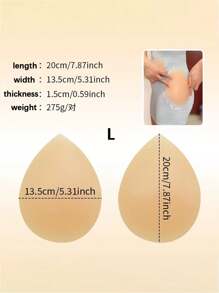 1 Pair Reusable & Washable Hip Enhancer Pads, Thickened Seamless Butt Lift Pads For Natural Appearance