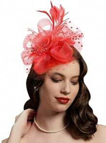 1 buc Fascinator cu pene, petrecere de ceai, elegante, Kentucky Derby, pălării, cutie de pilulă, cocktail, nuntă, mireasă, fascinatoare, bandă de susținere pentru femei și fete, cadou de ziua de naștere de Ziua Mamei, chestii școlare, elegant, toamnă