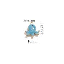 20pcs Stainless Steel Fashion Colorful Cake Seahorse Star Crab Small Pendant Tail Chain Pendant DIY Necklace Bracelet Jewelry Accessories Making