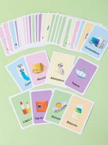 1 套 36 件 5.7 英寸 X3.15 英寸儿童教育抽认卡玩具，水果、动物、身体部位学龄前学习卡，适合 3-14 岁儿童，理想的小礼物 - 彩色 - 查看 6