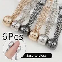 2/3/4/6/8/10/12pcs Magnetic Waist Cincher Clips, Adjustable T-Shirt Hem Clips, Perfect Fit, Metal Snap Buttons, Available In White/Gold/Black