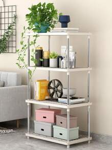 2/4 Tier Multifunctional Storage Rack, High Capacity Thick Shelving, Multi-Layer Storage, Large Capacity Space Saving, Sturdy Easy Installation, Suitable For Kitchen, Bathroom, Bedroom, Office, Garage | Open Shelving And Enclosed Cabinet, Bathroom Storage Accessories And Space Saving Design, Storage Rack, Organizer Rack (Narrow) - Multicolor - View 5