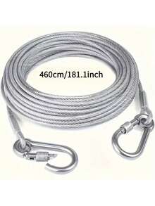 Tendedero de acero inoxidable, 118,11 pulgadas/177,17 pulgadas/354,33 pulgadas, portátil para ropa interior y exterior, accesorio de camping, para baño y dormitorio.