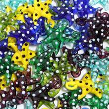 3pcs Colorful Glazed 3D Polka Dot Starfish Pendant, Suitable For DIY Necklace, Bracelet, Earring, Keychain Jewelry Making Supplies