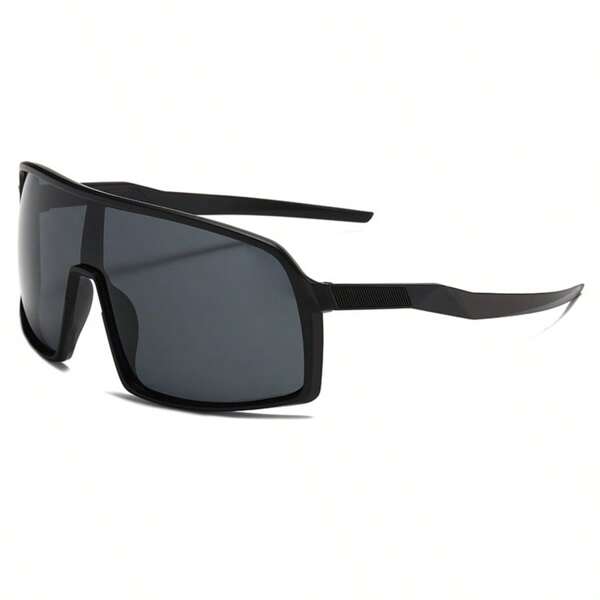 1 pieza Gafas deportivas para mujer con montura grande y lentes tintadas, adecuadas para viajes al aire libre y outfits casuales, gafas de ciclismo para exteriores cómodas